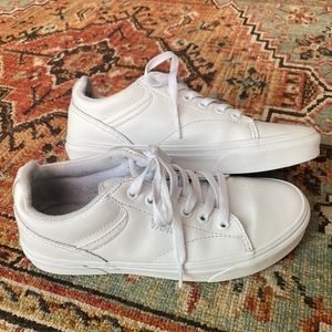 Vans White Leather Sneakers